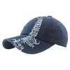 Gorra de béisbol rota, estilo coreano de moda, gorra de mezclilla lavada con visera, gorra para el sol con protección solar para exteriores para hombres y mujeres, primavera y verano.