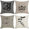 Funda de Almohada de Halloween al Por Mayor de Amazon Transfronteriza Popular Temu Lino Felpa Cuadrada Funda de Almohada Funda de Almohada Cómoda