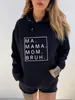Moletom mamombruh Suéter com capuz Europeu e Americano Suéter liso com letras Moletom Oversized