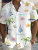 Camisa de Manga Corta Casual Hawaiana para Hombre con Estampado de Palmera de Coco Verano 2026 Playa Dropshipping