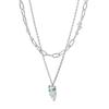 Accesorios de Joyería Original Dream Collar de Doble Capa para Mujer, Diseño de Nicho, Estilo Europeo y Americano, Circonita Verde, Cadena para Clavícula de Lujo Ligero