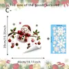 Novos adesivos de janela de Natal estilo aquarela transfronteiriços: Papai Noel, pinguim, árvore de Natal, adesivos eletrostáticos para vidro, flocos de neve festivos