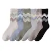Calcetines de Coral para Hombre de Caña Media para el Hogar Otoño e Invierno Espesos Forrados de Polar Cálidos de Rizo Calcetines de Felpa para Dormir