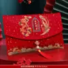 Envelopes vermelhos de casamento 2026 novo modelo bolsas de envelope vermelho para noivado e casamento, envelopes de tecido de alta qualidade de tamanho grande para presentes em dinheiro