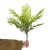 Planta verde de simulación al por mayor 9 piezas de hojas falsas de helecho pegamento suave modelo de planta verde habitación sala de estar decoración de escritorio