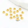 Preserva a cor ouro 14k real formato irregular contas espaçadoras de pedra lapidada peças espaçadoras pulseira colar de prata esmagada acessórios DIY feitos à mão