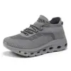 Novos sapatos de malha respirável com sola grossa, absorventes de choque e leves para comércio exterior, tênis esportivos casuais da moda para homens, sapatos da moda atacado