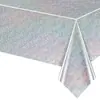 Toalha de Mesa Amazon Flash Star Prata Holográfica a Laser Transfronteiriça Descartável Brilhante para Festa com Estrelas Flash