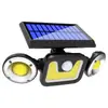 Lámpara de pared de inducción solar, lámpara de calle solar para exteriores, lámpara de jardín impermeable, lámpara solar de carretera, venta al por mayor