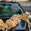 Decoração de carro de casamento com personagens felizes, adesivos coloridos, adesivos de personagens felizes para carro de casamento, conjunto completo de suprimentos para decoração de comboio de casamento e adesivos para vidros