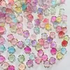 Acrílico Gelatina Degradado Estampado en Oro Flor Pequeña con Bordes Dorados Pétalos de Cinco Hojas Accesorios para Pasador de Pelo Estilo Antiguo Hecho a Mano Materiales