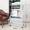 Porta Periódicos Clip Estante para Libros y Periódicos Pequeño Revista Promoción Exhibidor de Piso Almacenamiento Almacenamiento Simple Oficina Porta Periódicos