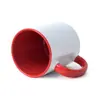 Taza de Color Interior con Asa de Transferencia Térmica Logo Impreso Personalizado Sublimación Taza de Color Personalizada Foto Impresa Taza Negra