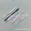 Pincel de Máscara Espiral Pente de Cílios Pente Pequeno Pincel de Sobrancelha Pente de Reparo de Sobrancelha Curvável Pincel de Cola para Sobrancelhas Estilo Selvagem com Raspador