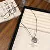 Blogger surcoreana con sentido del diseño collar largo con colgante de amor cadena de clavícula explosiva cadena para el cuello de temperamento alta gama para mujer