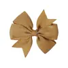 Amazon Cross-border Hot Sale Handmade Six-ear Cor sólida Rib com Fishtail Bow Hairpin Acessórios para cabelo Chapéus infantis