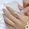 Anillo de Zirconia de Gota de Agua de Doble Capa Joyería Venta en Vivo Comida Anillo para el Dedo Francés de Alta Calidad Industria Pesada Anillo Brillante para Mujeres