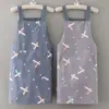 Delantal de Lona Nuevo de Verano para Mujer Transpirable Cocina Cocinar Hogar Delgado Moda Adulto Estilo Japonés Resistente al Aceite Trabajo