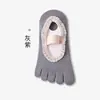 Calcetines de Yoga de Encaje de Cinco Dedos para Mujer, Calcetines Cortos, Antideslizantes Profesionales, para Fitness en Interiores, Cuerda para Saltar, Pilates, Calcetines Deportivos