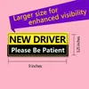 Novo Produto Transfronteiriço Estágio para Motoristas Iniciantes Adesivo Refletivo Magnético Adesivo de Para-choque Inglês DIY Edição Gratuita Adesivo