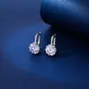 Pendientes de Colores con Circonita y Microincrustaciones de Henna para Mujer, Pinzas para Orejas de Moda Retro de Lujo Ligero Fronterizo Europeo y Americano, Al por Mayor en Stock