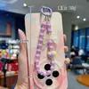 Funda de Teléfono de Lujo de Gama Alta con Cuentas Colgante Decoración de Moño DIY Encanto para Bolso Correa para Teléfono