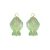 Colgante de Pez de Vidrio con Gradiente Iridiscente con Colgador de Cobre para Pendientes y Collares DIY Accesorios de Estilo Chino Hechos a Mano con Cuentas Venta al por Mayor