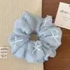 Goma para el pelo con lazo de cinta de ballet esponjoso, Sujetador de pelo dulce y etéreo, Cuerda elástica para el pelo esponjosa versátil