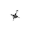 Acessórios para joias diy pequena estrela colar de prata antiga pingente de joia colar brincos 1,7 * 1,4cm