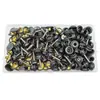 Estoque Disponível Transfronteiriço 50 Conjuntos de Parafuso de 15mm Fivela Branca Grande Conjunto de Fecho de Pressão de Metal Cobre Fecho de Pressão de Fixação de Lona Prata