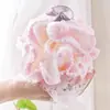 Bomba de baño de encaje de perlas de alta gama, bomba de baño duradera que no se deshace, esponja de baño espumosa, venta al por mayor desde el fabricante