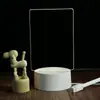 Placa de Mensagens Noturna DIY Famosa na Internet Transfronteiriça Luminária Noturna 3D Acrílico Apagável Quadro de Escrita Luminoso