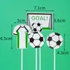 Decoración de Pastel Temática de Fútbol Adornos Copa del Mundo Equipo de Fútbol Jugando al Fútbol Figura Masculina Niño Mesa de Postre de Cumpleaños Decoración