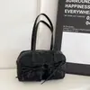 Bolso de Verano para Mujer Estilo Coreano Moderno con Lazo Plisado Brillante para Debajo del Brazo 2025 Bolso de Mano Bolso de Hombro Bolso Cruzado