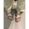 Encontro Primeiro Temporada 2026 Verão Estilo Férias Retrô Francês Sandálias Birkenstock com Tira no Dedo Matte e Sola Grossa