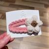 Celebridad de Internet Lana Tejida a Mano Super Hada Flor Horquilla Clip Lateral Accesorios para el Cabello Lindo Adorable Flequillo de Niña Tocado