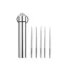 Conjunto de Palitos de Dente de Aço Inoxidável Tubo de Armazenamento Portátil Cuidado Palito de Metal Ferramenta de Limpeza Bucal