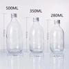Botella de vidrio transparente al por mayor con tapa para extracción en frío de bebidas botella vacía botella de jugo de 500 ml desechable alto valor de color