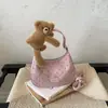 Bolso de mano cruzado de oso lindo para mujer, nuevo de principios de otoño 2026 versión coreana ins con lunares, bolso de hombro cruzado tipo dumpling