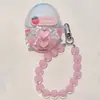 Para Fone de Ouvido Huawei FreeBuds 6 Case de Boneco Cartoon DIY huawei5 Pulseira Transparente Bluetooth Sem Fio