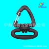 Venta al por mayor en stock No. 6 Hebillas Giratorias Triangulares de Plástico Mosquetón de Alambre de Acero Negro para Bolsos y Ropa