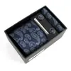 Caixa de Presente para Gravata Masculina Conjunto de Quatro Peças 8cm Gravata de Presente de Alta Qualidade Gravata Amarrada à Mão com Personalização de Logo para Homens