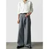 Pantalones de Hombre a Cuadros Patchwork Estilo Old Money con Diseño de Moda, Pierna Ancha Suelta, Lujo de Gama Alta, Pantalones Largos Versátiles