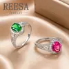 Anel Tendência Transfronteiriço Ecológico Banhado a Ouro Real Safira Imitação Rubi Full Diamond Direto do Fabricante em Estoque