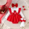 Trajes transfronterizos europeos y americanos de primavera y otoño para niñas bebés y niñas pequeñas, vestido de manga larga con lazo + tocado + juego de calcetines