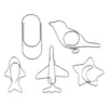 Venta al por mayor del fabricante, Clips para papel creativos con forma especial niquelados, Marcadores de oficina de dibujos animados, Papelería de almacenamiento de alto valor