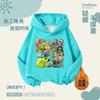 Roupas de Plants Vs. Zombies para Meninos e Meninas, Blusas de Veludo com Capuz e Manga Longa de Máquina de Ervilha para Crianças, Roupas de Outono e Inverno para Crianças