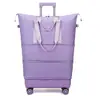 Bolsa de Viaje Grande de Doble Capa Extensible, Bolsa de Equipaje con Ruedas Universal Portátil para Viajes de Negocios, Bolsa de Maternidad, Bolsa de Cosméticos