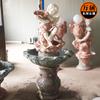 Escultura de estanque de peces de estilo europeo, artesanías, decoración de paisaje acuático para el hogar, hotel, decoración de bodas, fuente de agua de suelo de angelito