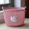 Ins Cesta de Almacenamiento de Escritorio Corazón de Niña Mimbre de Imitación Cesta para Ropa Sucia Cesta de Almacenamiento de Ropa Cosméticos Artículos Varios Acabado Mimbre Grande